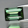 0.97ct 6.5x4.5mm VS Baguette Natural Unheated Green Tourmaline, Mozambique