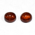 Pair 2pcs/9.33ct t.w Oval Cabochon Natural Orange Spessartite Garnet Gemstone