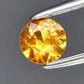 0.25ct 4mm VS Round Brilliant Yellow Sapphire Gemstone, Thailand