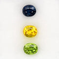 3pcs Lot 1.57ct VS Oval Natural Multi Color Sapphire - Unheated Thailand Gems