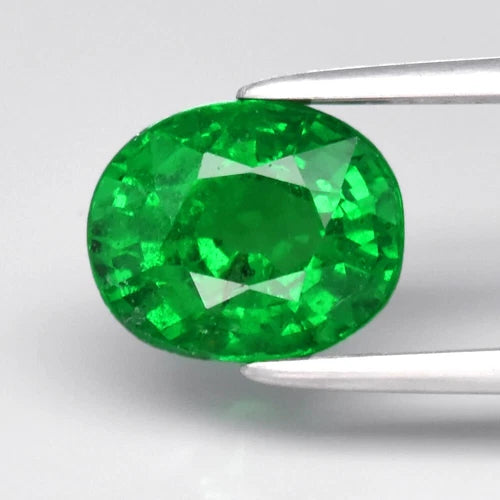 1.82ct 7.4x6.2mm Oval Natural Green Tsavorite Garnet, Tanzania