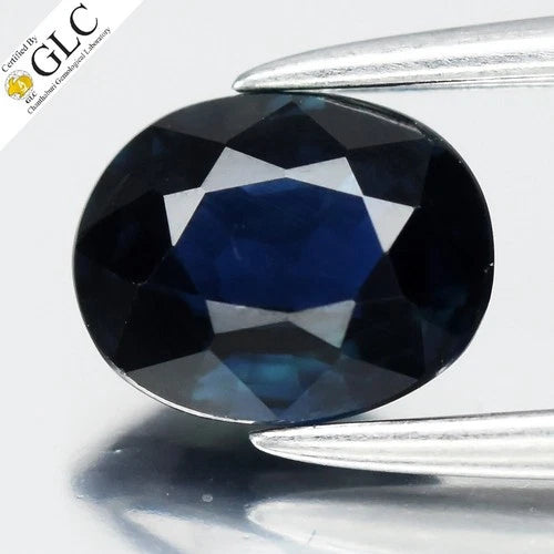 GLC CERTIFIED 0.78ct VS Oval Natural Blue Sapphire - Unheated, Africa Gemstone