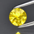 0.33ct 4mm VS Round Brilliant Yellow Sapphire Gemstone, Thailand