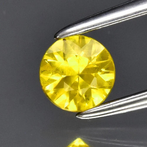0.33ct 4mm VS Round Brilliant Yellow Sapphire Gemstone, Thailand
