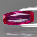 0.81ct 8.2x3.5mm Cushion Unheated Reddish Pink Sapphire Gemstone, Mozambique