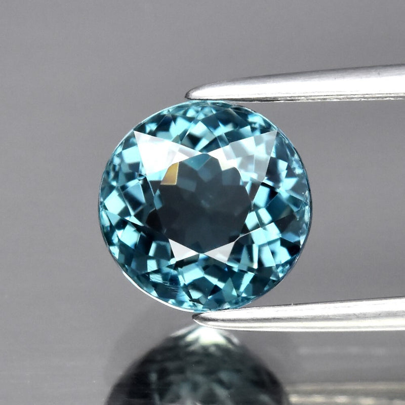 CERTIFIED* 1.49ct VVS Round Natural Unheated Green-Blue Indicolite Tourmaline