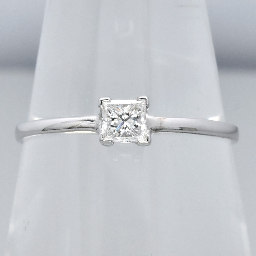 Natural Diamond Ring in 18K WHITE GOLD 0.18ct E/VVS Diamond — view 1
