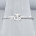 Natural Diamond Ring in 18K WHITE GOLD 0.18ct E/VVS Diamond — view 1