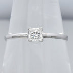 Natural Diamond Ring in 18K WHITE GOLD 0.18ct E/VVS Diamond — view 1