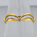 Natural Diamond Ring in 18K YELLOW GOLD 0.25ct t.w 45pcs E/VVS Diamond