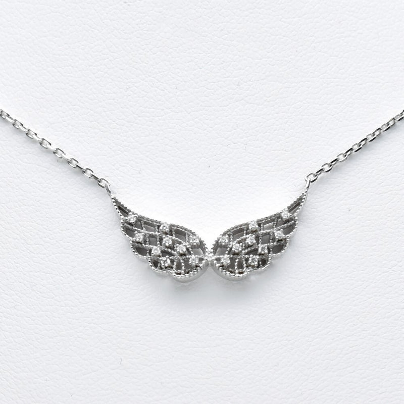 Natural Diamond Necklace in 18K WHITE GOLD 0.12ct t.w 18pcs E/VVS Diamond