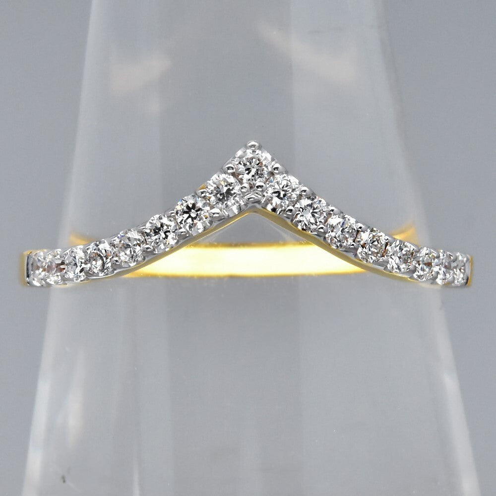 Natural Diamond Ring in 18K YELLOW GOLD 0.20ct t.w 17pcs E/VVS Diamond — view 1