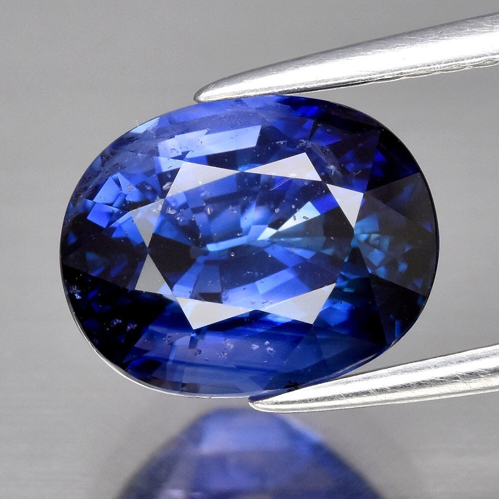 4.12ct 9.7x7.7mm Oval Natural Blue Sapphire Unheated Madagascar Elegant!