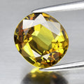 CERTIFICATE Incl*Clean! 2.50ct IF Oval Natural Unheated Greenish Yellow Sapphire