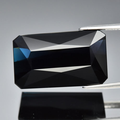 CERTIFICATE Incl.* Big 12.80ct IF Natural Greenish Blue Indicolite Tourmaline — view 1