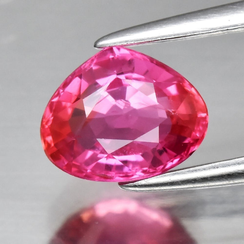 CERTIFICATE Incl.* 1.06ct VS Pear Natural Pink Sapphire Mozambique Gemstone