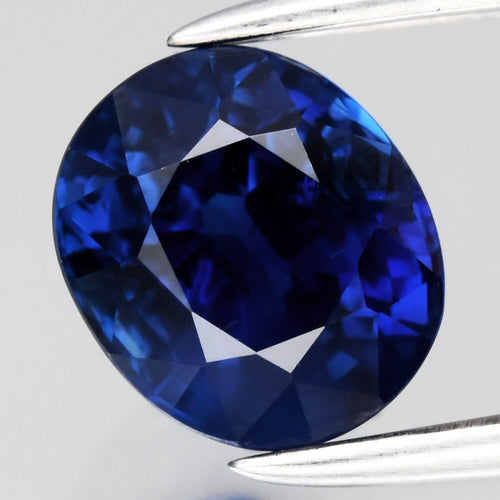 AIGS CERTIFICATE Incl.* 1.18ct VS Oval Natural Blue Sapphire Gemstone, Heated — view 1