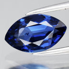 AIGS CERTIFICATE Incl.*1.12ct VVS Marquise Natural Blue Sapphire Gemstone Heated — view 1