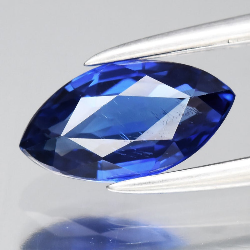 AIGS CERTIFICATE Incl.* 0.94ct Marquise Natural Blue Sapphire Gemstone, Heated