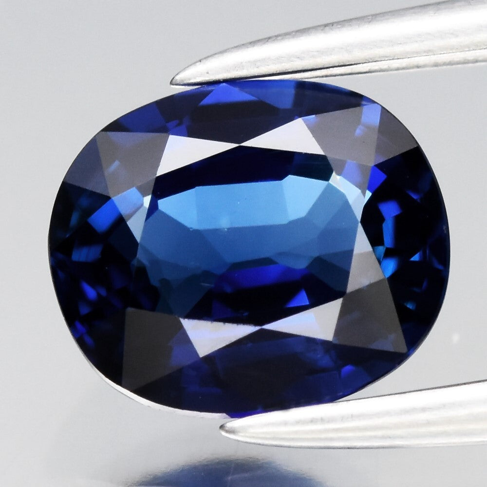 AIGS CERTIFICATE Incl.*0.95ct VVS Cushion Natural Blue Sapphire Gemstone, Heated — view 1