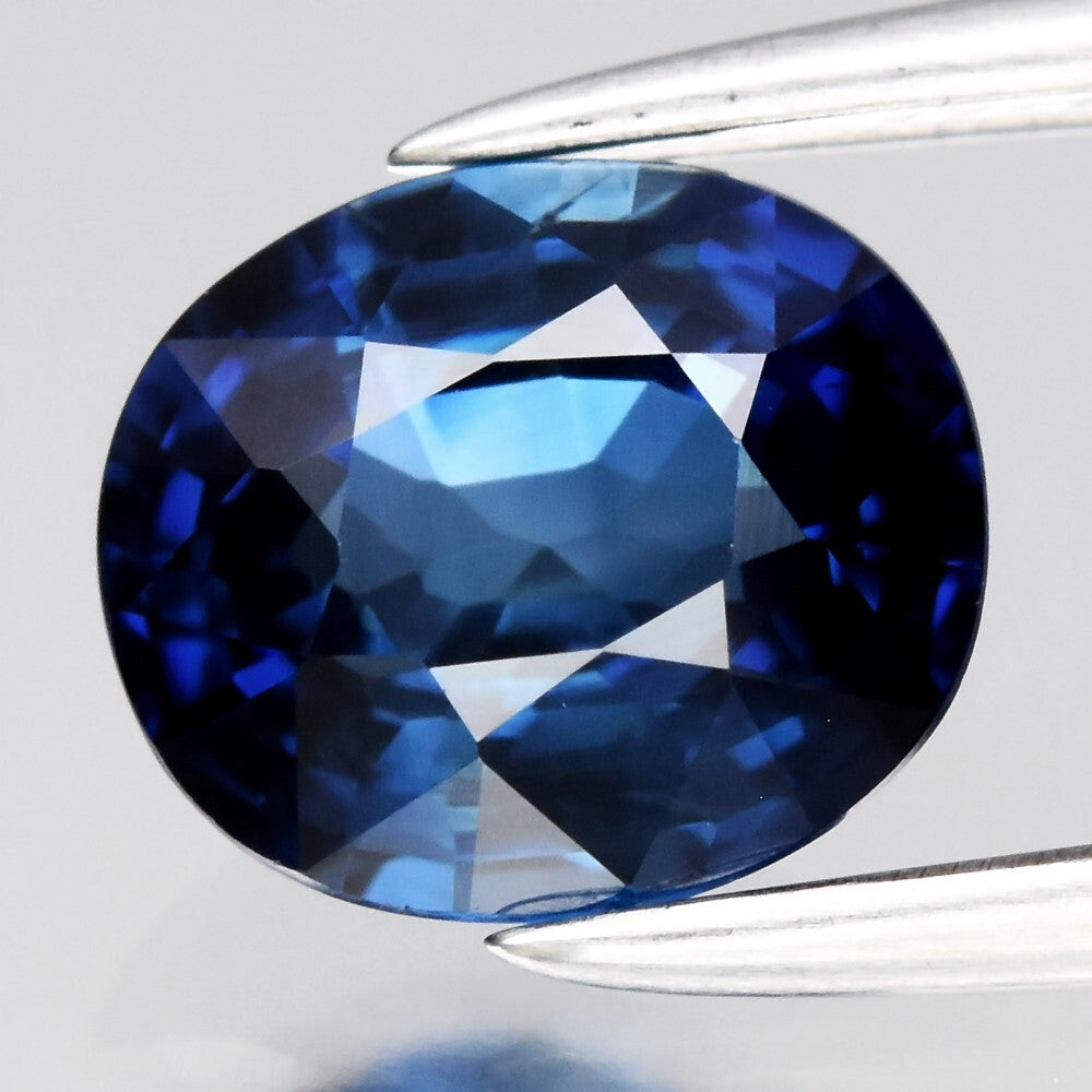 AIGS CERTIFICATE Incl.* 1.01ct VVS Oval Natural Blue Sapphire Gemstone, Heated — view 1