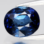 AIGS CERTIFICATE Incl.* 1.01ct VVS Oval Natural Blue Sapphire Gemstone, Heated — view 1