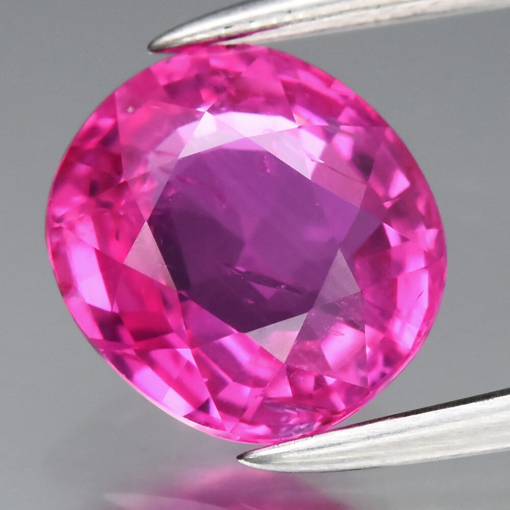 GRA CERTIFICATE Incl.* 1.44ct Oval Natural Pinkish Red Ruby Gemstone *Heated — view 1
