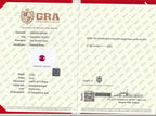 Laboratory report for GRA CERTIFICATE Incl.* 1.44ct Oval Natural Pinkish Red Ruby Gemstone *Heated