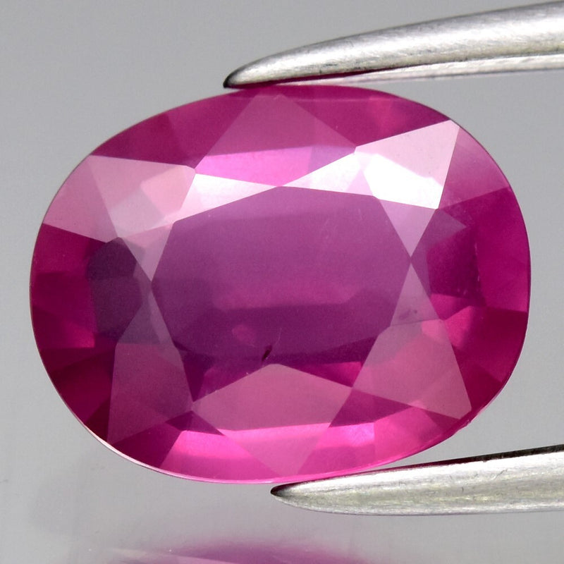 CERTIFICATE Incl.* 1.35ct Oval Natural Pink Sapphire Gemstone Africa *Heated
