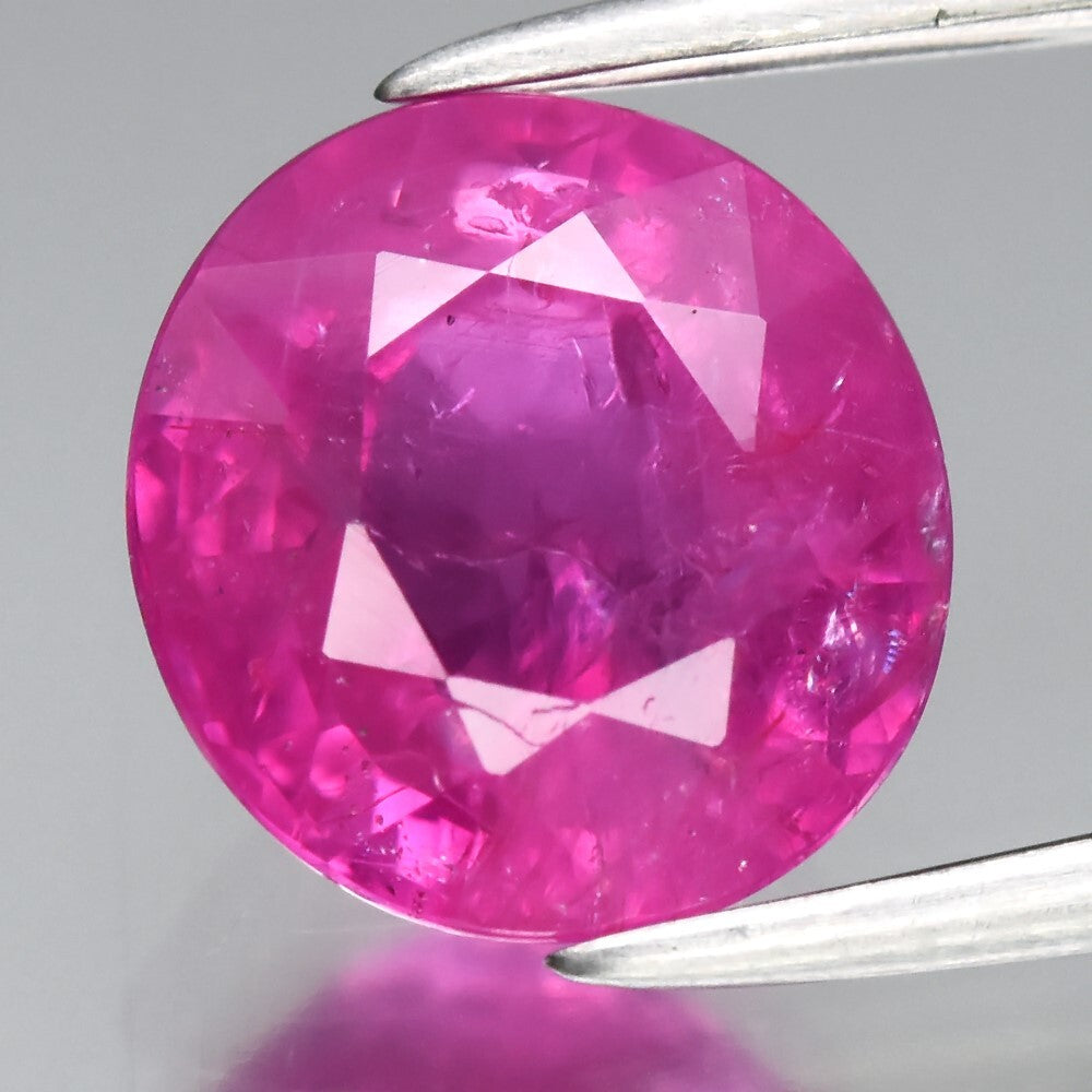 CERTIFICATE Incl.* 2.57ct Oval Natural Unheated Purple-Red Ruby, Gemstone