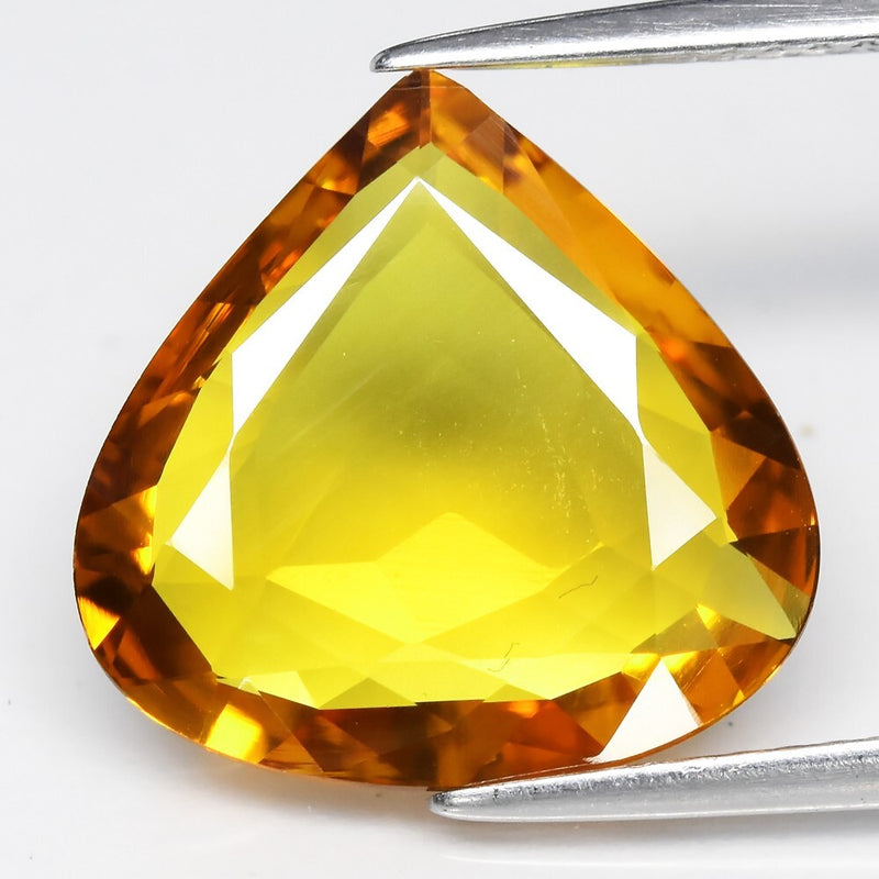 4.49ct 13.7x13.3mm VS Pear Yellow Sapphire - Superb Thailand Gemstone