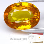 GIT CERTIFICATE 3.22ct VS Oval Yellow Sapphire - Heated, Tanzania Gemstone — view 1