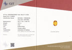 Laboratory report for GIT CERTIFICATE 3.22ct VS Oval Yellow Sapphire - Heated, Tanzania Gemstone