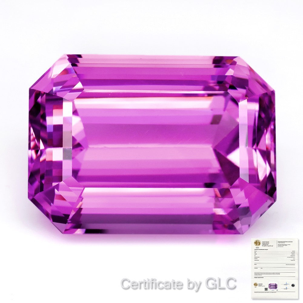 Rare 145.33ct Orchid Twilight Pink Kunzite - Natural IF Clarity Octagon Cut