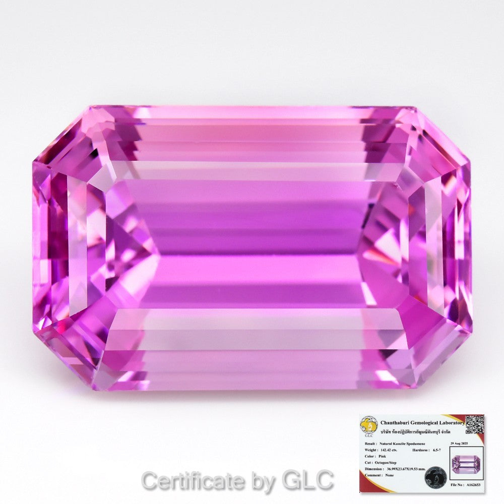 Colossal 142.42ct Natural Sakura Twilight Pink Kunzite - (IF) Magnificent Gem