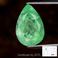 JGTL CERTIFIED* 6.02ct Pear Natural Green Emerald - Collector’s Choice