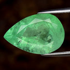 JGTL CERTIFIED* 6.02ct Pear Natural Green Emerald - Collector’s Choice