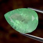 JGTL CERTIFIED* 6.02ct Pear Natural Green Emerald - Collector’s Choice