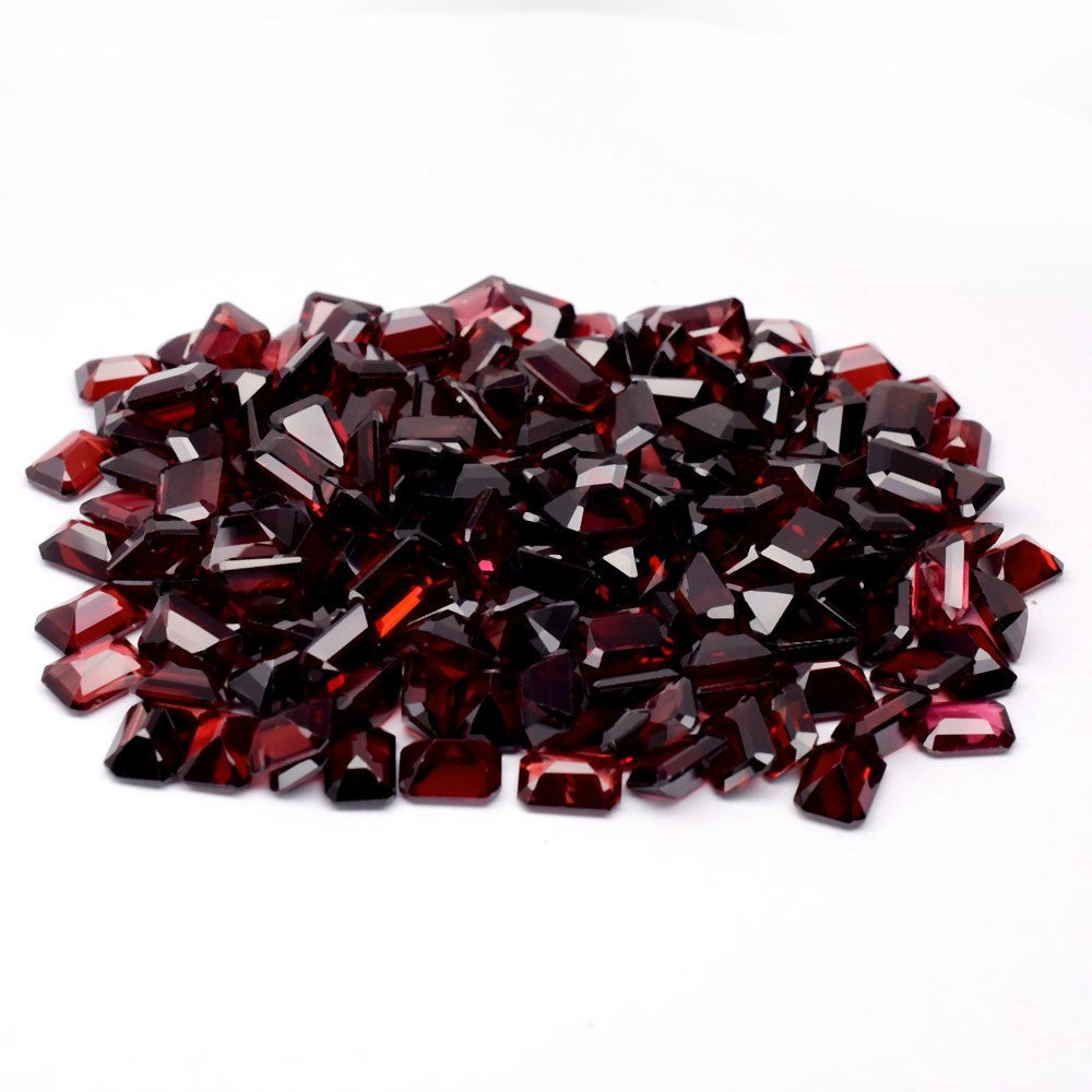 263p Lot 302.95ct VS-VVS Octagon Natural Red Pink Purple Rhodolite Garnet Gems — view 1