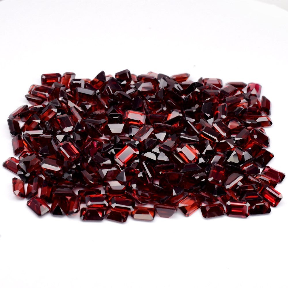 436p Lot 296.11ct VS-VVS Octagon Natural Red Pink Purple Rhodolite Garnet Gems — view 1