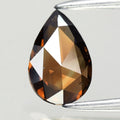 0.50ct Pear Rose Cut Natural Untreated Fancy Deep Red Brown Orange Diamond VS2