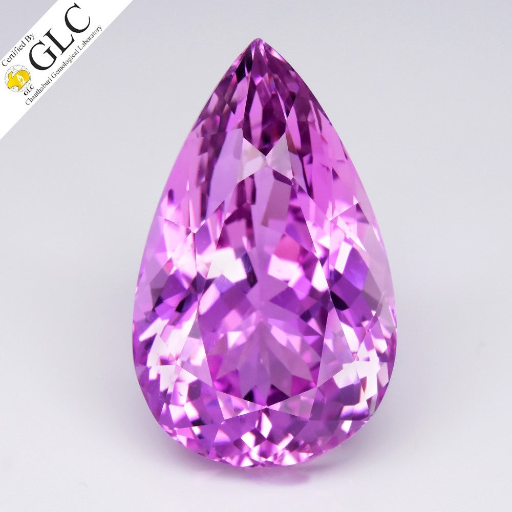 GLC CERTIFIED Giant! 67.57ct VVS Pear Natural Pink Kunzite - Magnificent Gem