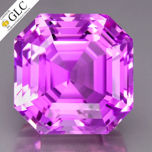 GLC CERTIFIED 47.55ct IF Octagon Natural Pink Kunzite - Luxurious Gemstone