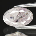 1.24ct 8.2x5.3mm Oval Natural Untreated Fancy Pinkish Purple Diamond I2 — view 1
