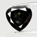 1.52ct 6.8x6.5mm Pear Natural Untreated AAA Fancy Jet Black Diamond I1 — view 1