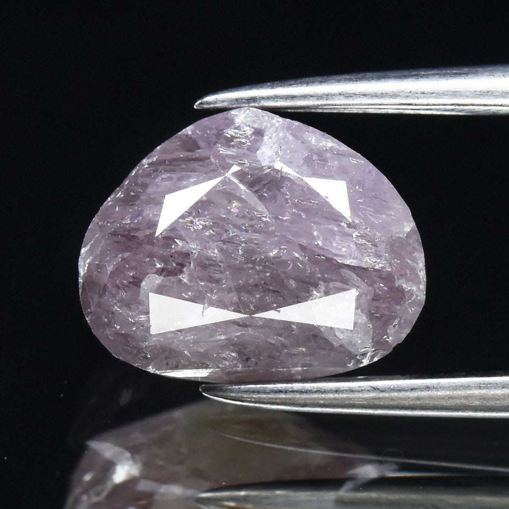 2.29ct 8.5x6.7mm Pear Natural Untreated Fancy Brownish Purple Diamond I2