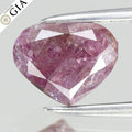 GIA FULL CERTIFIED 1.24ct Heart Natural Untreated Fancy Brown Pink Diamond I3