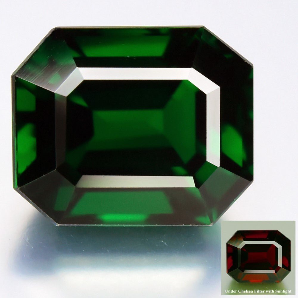 4.05ct VVS Octagon Natural Green Chrome Tourmaline - Unheated, Mozambique Gem