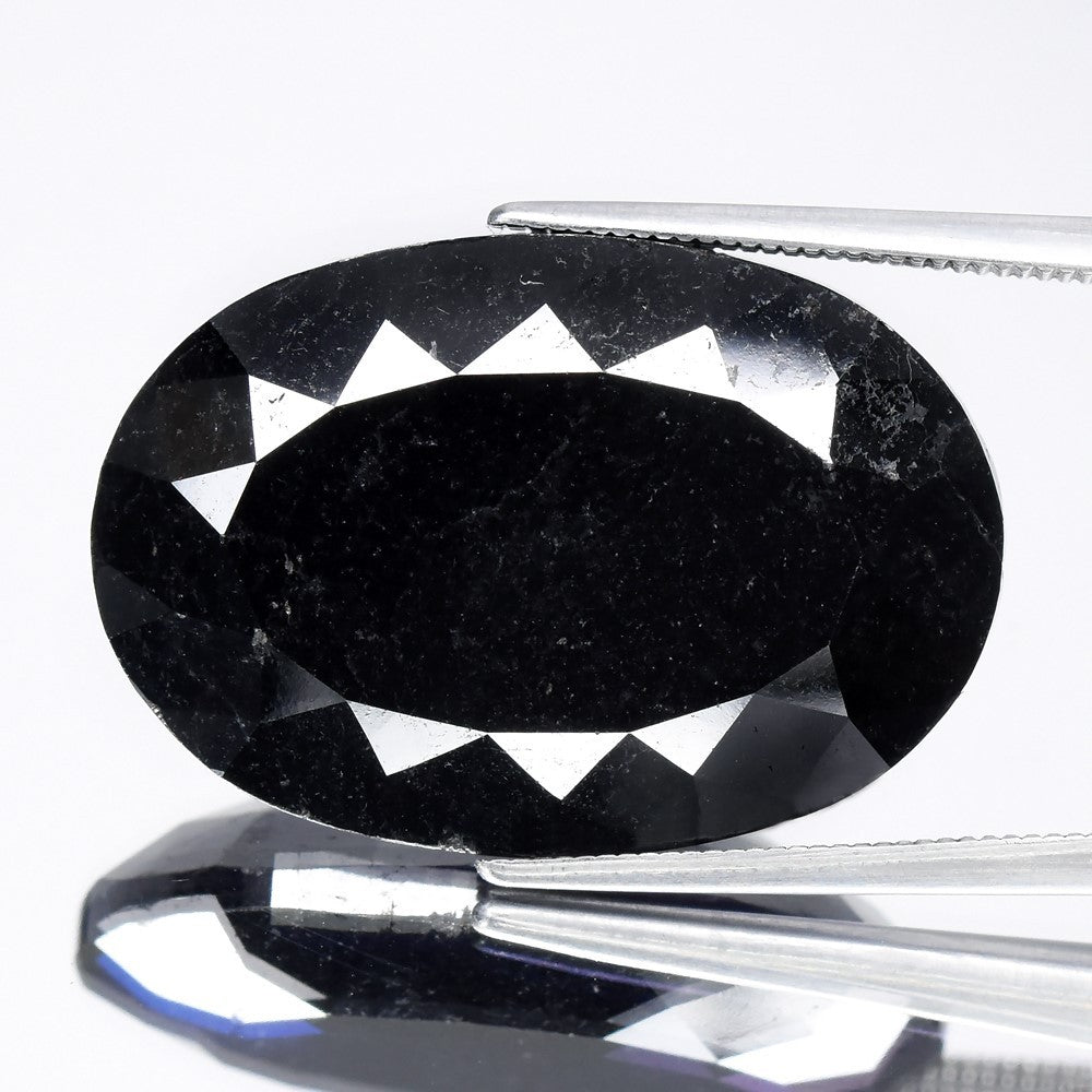 36.20ct 26x17.8mm Oval Natural Untreated Fancy Jet Black Diamond Opaque (AAA)