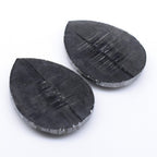Pair 2pcs/51.51ct Natural Untreated Fancy Salt & Pepper Diamond Opaque (AAA)